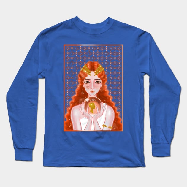 Virgo Carnelian Long Sleeve T-Shirt by amadeuxway